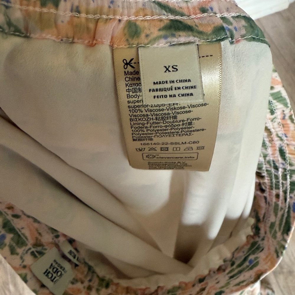 Scotch & Soda floral high rise lined flowy trouser style pants XS - Picture 9 of 10